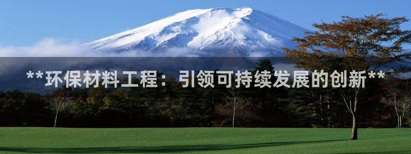 彩名堂官方平台：**环保材料工程：引