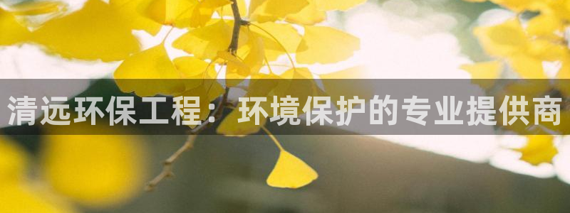 彩名堂为什么用不了了：清远环保工程：
