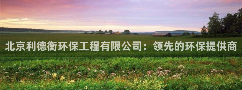 彩名堂为什么突然不能用了：北京利德衡环保工程有限公司：领先的环保提供商