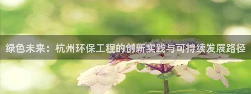 彩名堂安卓客户端官网：绿色未来：杭州环保工程的创新实践与可持
