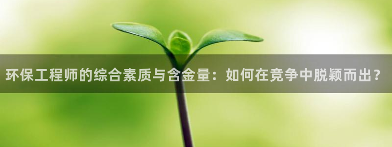 彩名堂官网在线计划：环保工程师的综合素质与含金量：如何在竞争