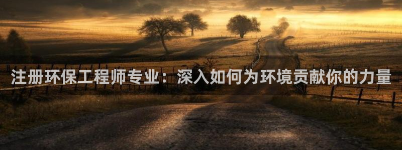 为什么彩名堂今天不能用：注册环保工程师专业：深入如何为环境贡