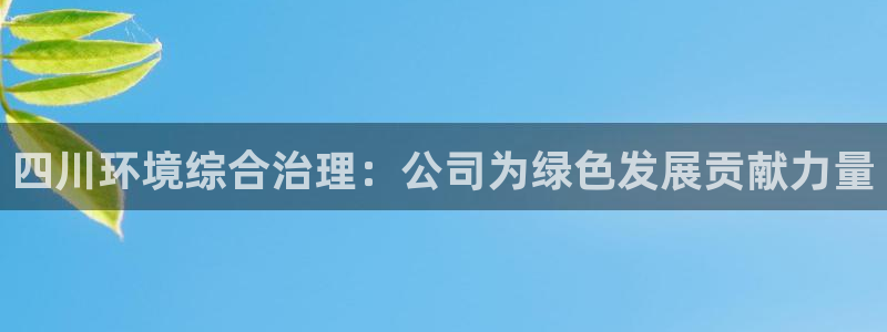 彩名堂怎么打最稳：四川环境综合治理：
