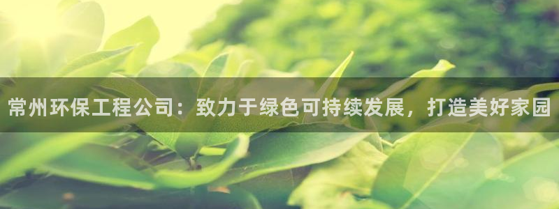 彩名堂在线下载：常州环保工程公司：致