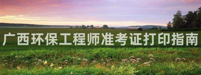 彩名堂为啥又不能用了：广西环保工程师准考证打印指南